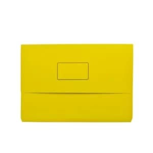Q Connect Document Wallet Yellow Foolscap (Pack-50)