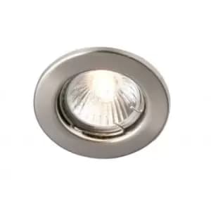 Robus RIDA 50W IP20 GU10 Pressed Steel Downlight Brushed Chrome - R201PS-13