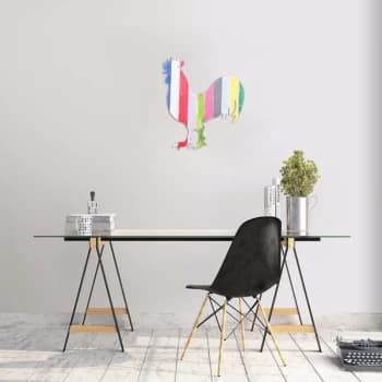 Rooster - Multicolor Multicolor Decorative Wooden Wall Accessory