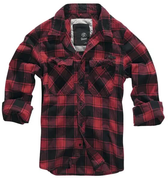 Brandit Checkshirt Flanel Shirt red Black XL Men
