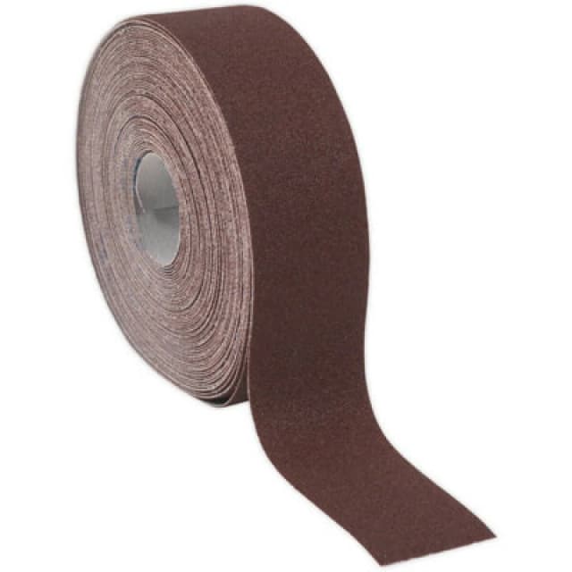 Loops Engineers Brown Emery Roll - 50mm x 50m - Rust Removal & Polishing - 80 Grit Brown