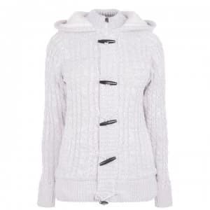 SoulCal Toggle Knit Jacket Ladies - Ecru