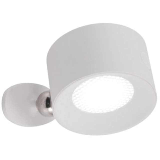 Happy Homewares Small White LED Colour Changing Rechargeable Remote Control Wall Light