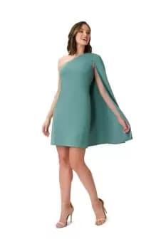 One Shoulder Cape Dress