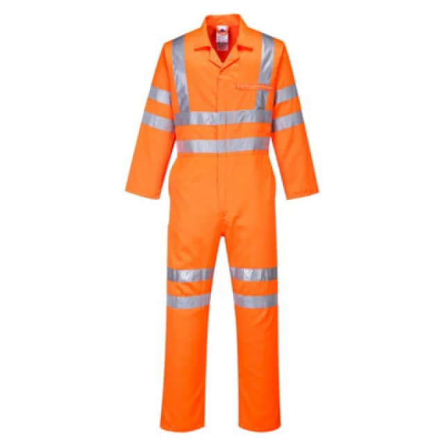 Portwest RIS Hi Vis Polycotton Coverall RT42ORRXXXL Colour: Orange