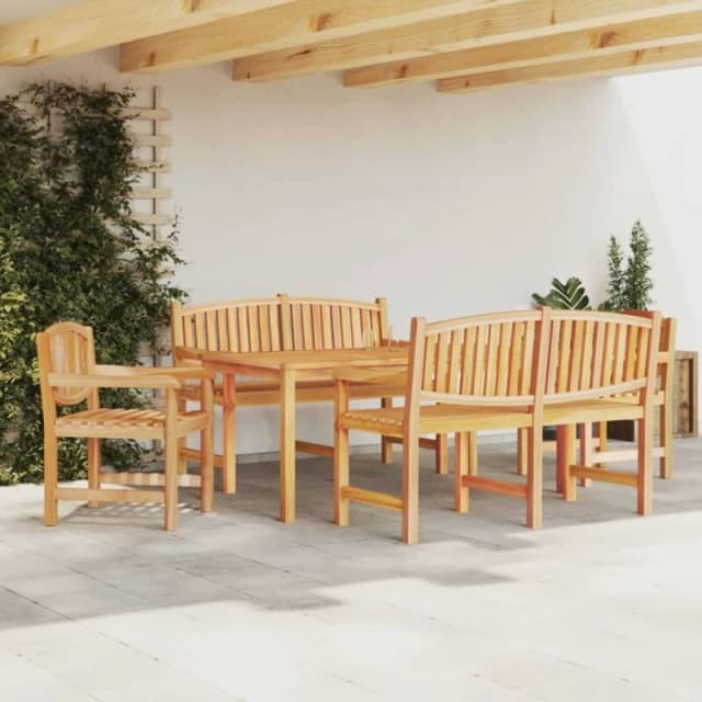 VIDAXL 5 Piece Garden Dining Set Solid Wood Teak Vidaxl 3157945