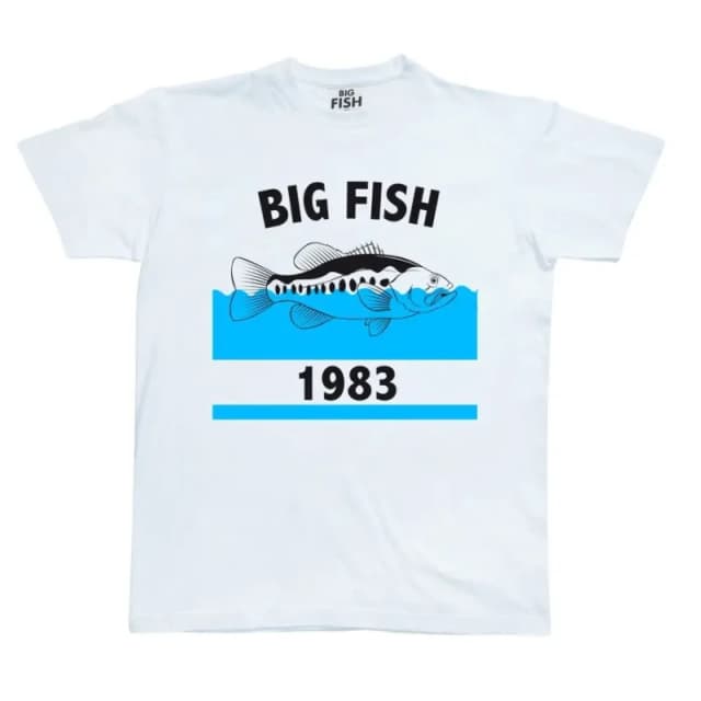 Big Fish T-Shirt Big Fish Bass Bleu Blanc Male L TEE-PRINT--BIGFISH-BASSBLEU-WHITE-L