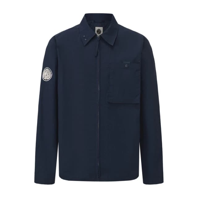 Pretty Green Heaton Overshirt Mens Navy male Small