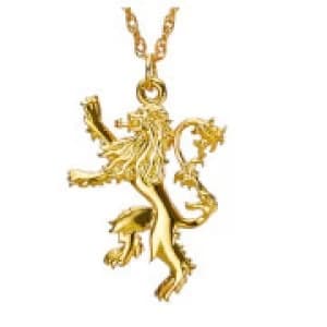 Game of Thrones Gold Plated House Lannister Sterling Silver Pendant