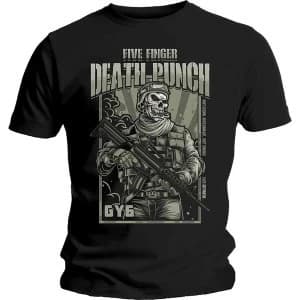 Five Finger Death Punch - War Soldier Unisex Medium T-Shirt - Black