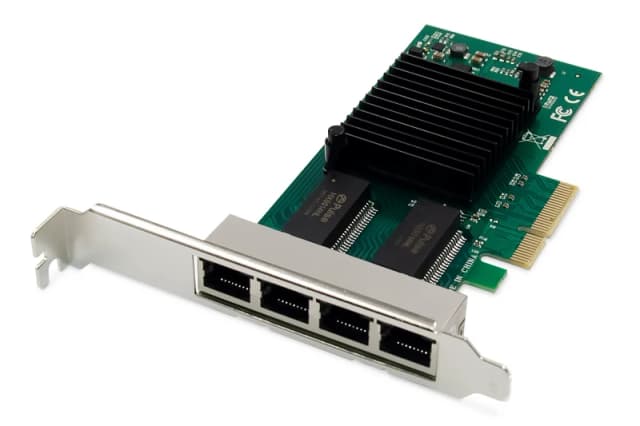 Digitus 4 port Gigabit Ethernet network card. RJ45. PCI Express. Intel
