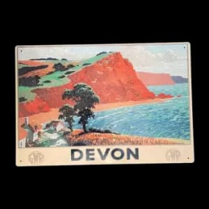 Great Western Railway Devon Vintage Metal Sign