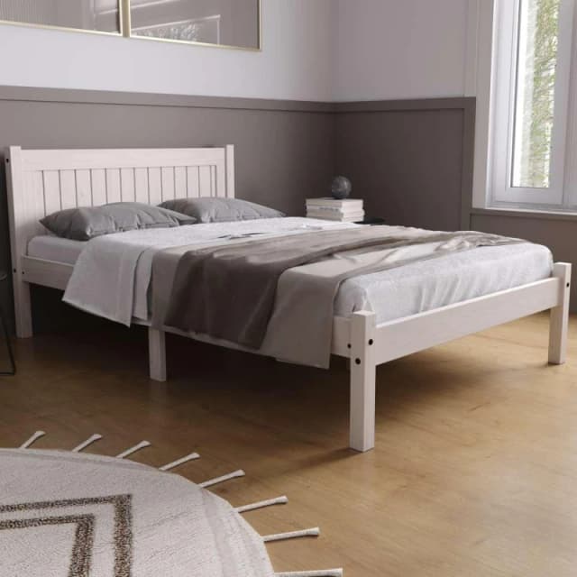Birlea Rio Whitewash Wooden Bed Frame - 4ft6 Double