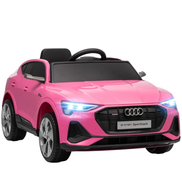 HOMCOM 12V Kids Electric Ride-On Car/ w Remote Control, Lights, Music - Pink 370-172V70PK