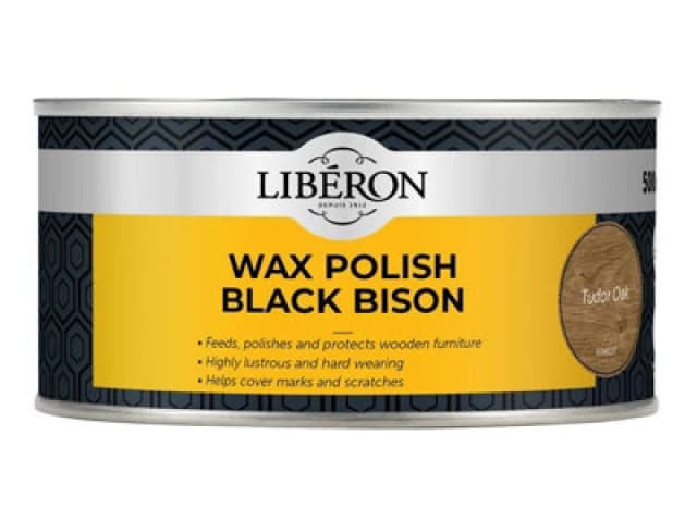 Liberon 126880 Black Bison Wax Paste Tudor Oak 500Ml Libbpwto500N
