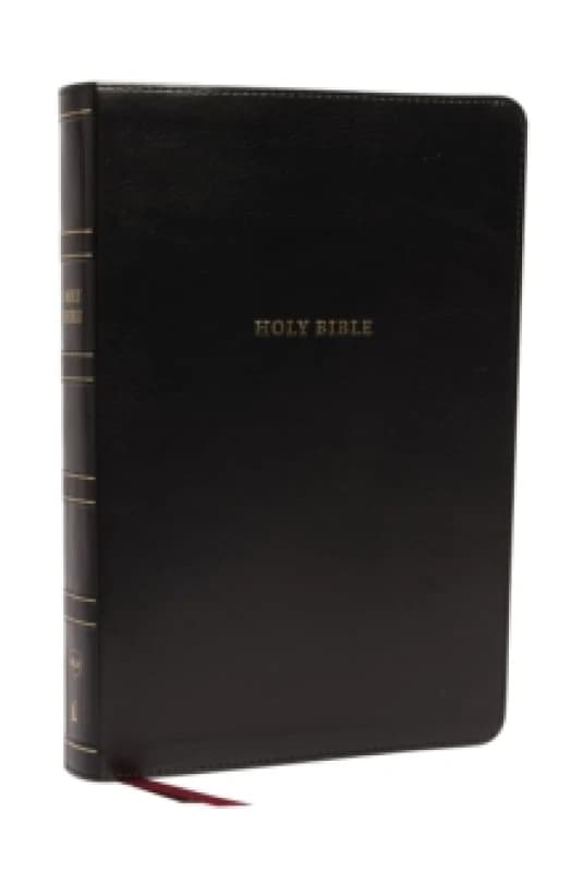 NKJV Holy Bible, Super Giant Print Reference Bible, Black Leathersoft, 43,000 Cross references, Red Letter, Comfort Print: New King James Version Leat
