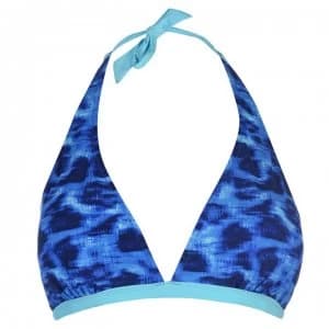 Slazenger Halter Neck Bikini Top Ladies - Blue/Blue