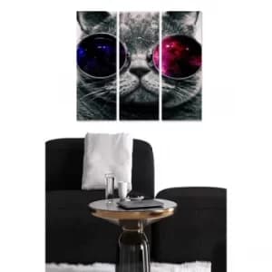 MDF7436501594541 Multicolor Decorative MDF Painting (3 Pieces)