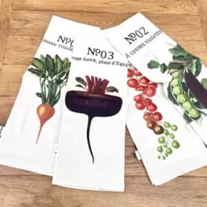 RHS by Dexam Benary Vegetables Set of 4 Napkins Natural
