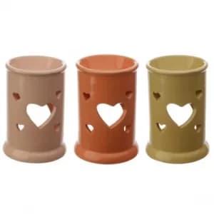 Eden Tall Ceramic Oil and Tart Burner with Heart Cut-out