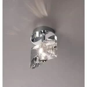 Kromo 1-bulb G9 ceiling light, polished chrome