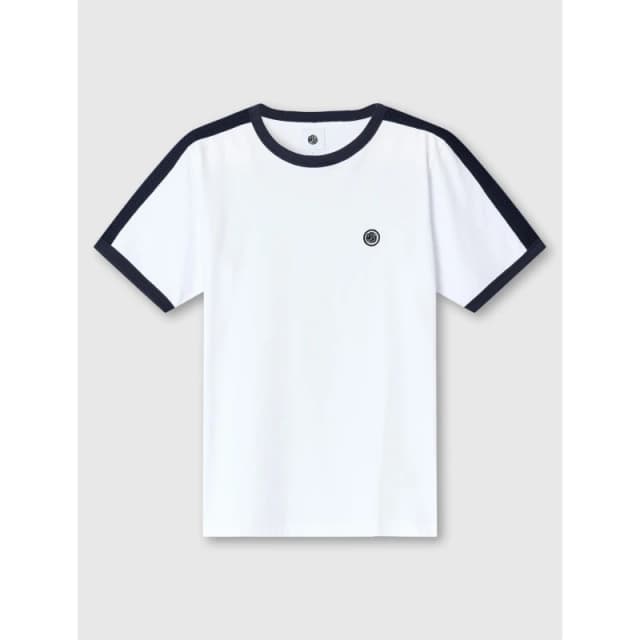 Pretty Green Mens PG Denton Short-Sleeve Regular Fit T-Shirt White male Small