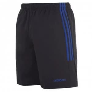 adidas Mens 3-Stripes Shorts - Blk/BrightRoyal