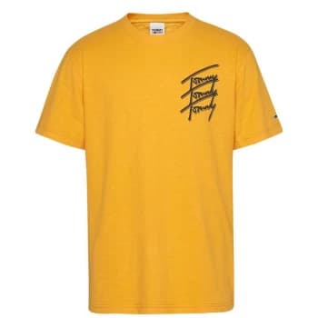 Tommy Jeans Repeat Script T-Shirt - Orange S00