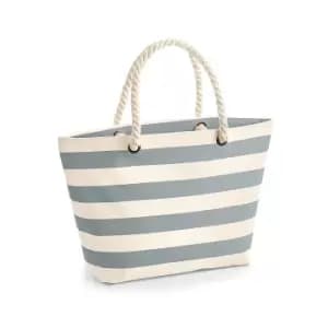 Westford Mill Nautical Beach Bag (One Size) (Natural/Grey)