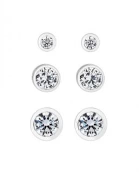 Simply Silver 3 Pack Stud Earrings