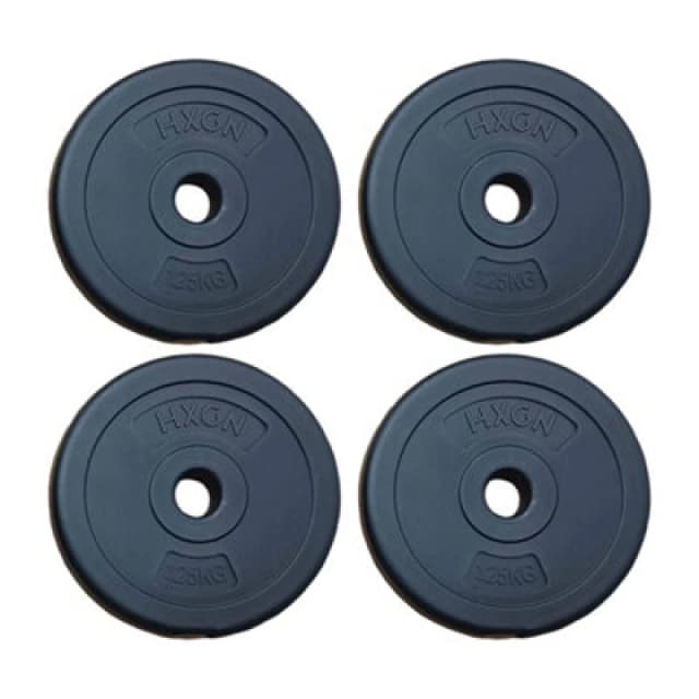 HXGN 1.25kg x 4 Standard 1" Weight Plates Black unisex
