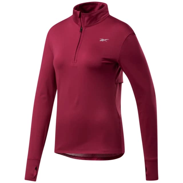 Sweatshirt woman Reebok Running 1/4 Zip Rose Female 2XS