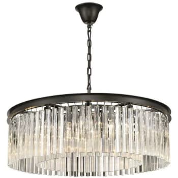 Spring Lighting - 10 Light Chandelier Black Chrome Finish, E14