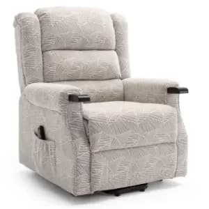 Ashfield Fabric Dual Motor Rise Recliner - Cream