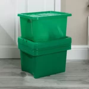 Wham Crystal Set of 5 Boxes & Lids, 28L Green
