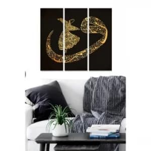 MDFPL68 Multicolor Decorative MDF Painting (3 Pieces)