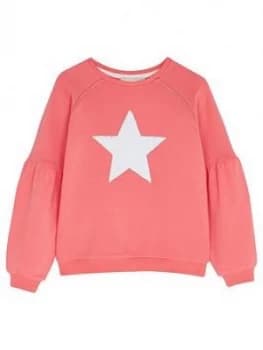 Mintie By Mint Velvet Girls Star Sweatshirt - Pink