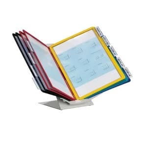 Durable Pro 10 VARIO Multi Functional Display Panel System with 10 Panels and Tabs Assorted Colours