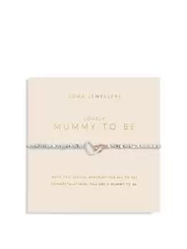 Joma Jewellery Forever Yours - Lovely Mummy To Be Silver and Rose Gold Bracelet (17.5Cm Stretch), Multi, Women