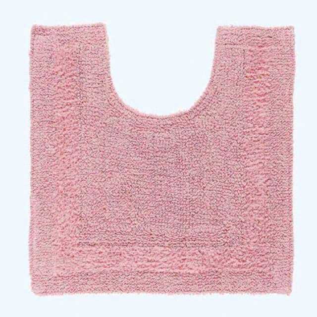 Homescapes Luxury Reversible Cotton Pedestal Mat - Blush Pink