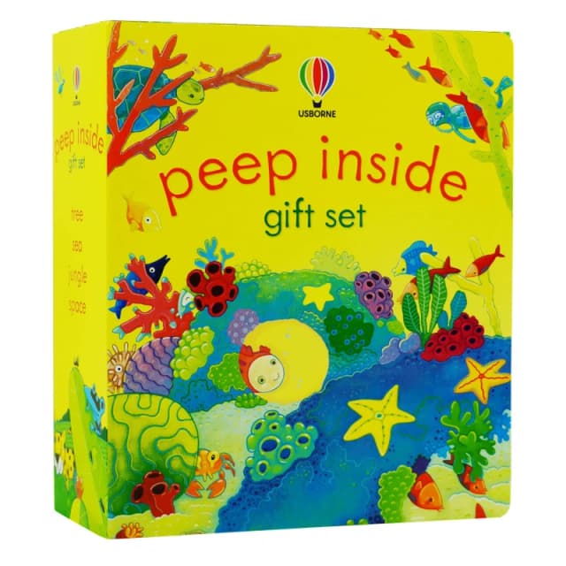 Usborne Peep Inside Gift Set 4 Books Collection Set Board book ( Peep Inside a Tree ) Anna Milbourne Books