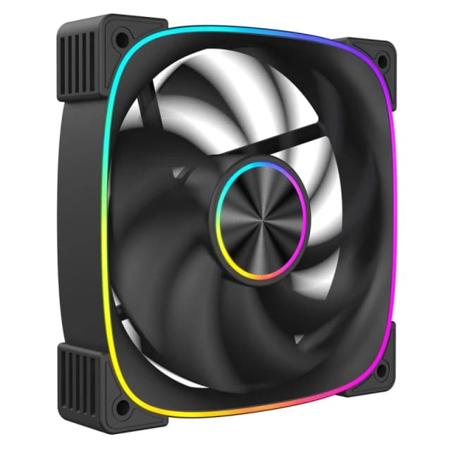 CiT Solar 120mm ARGB Black 4pin PWM PC Cooling Fan Black unisex One Size