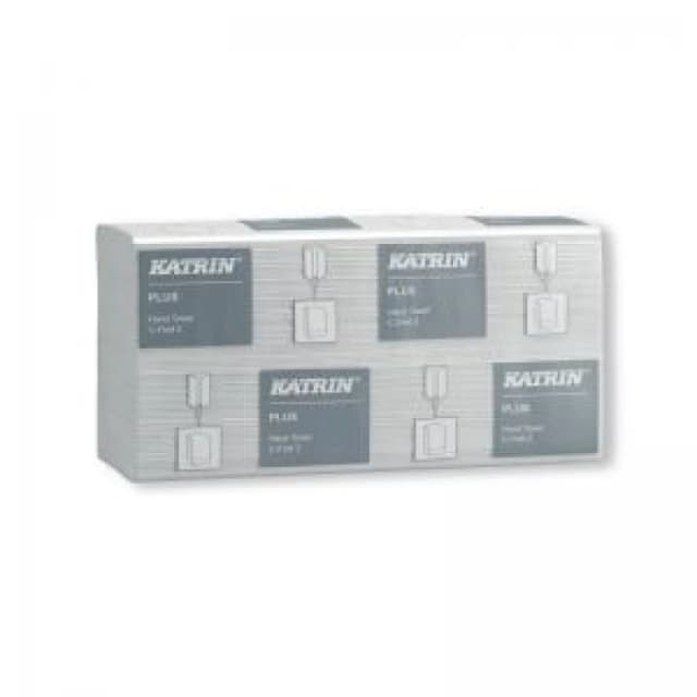 Katrin Plus C-Fold Paper Towels 240x330mm 2-Ply White (1600 Pack) 92512