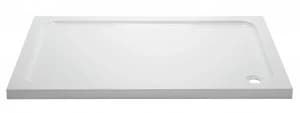 Wickes Rectangle 45mm White Cast Stone Shower Tray - 1700 x 900mm