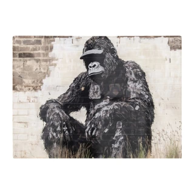 Warren Reed Designer Urban Gorilla: Banksy Inspired Street Art Chopping Board