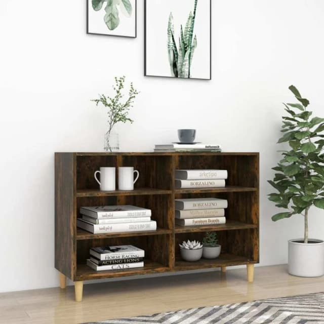 VIDAXL Sideboard Smoked Oak 103.5x35x70cm Engineered Wood Vidaxl 8720286855317