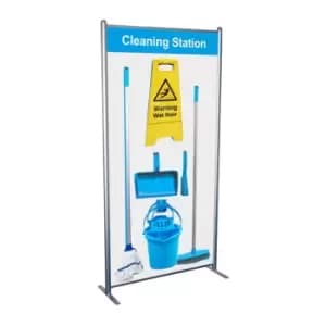 Shadowboard in Multi Purpose Frame - Cleaning Station Style B (Blue)