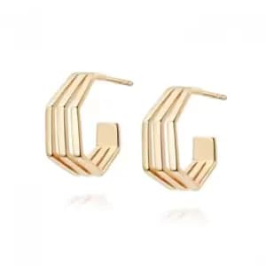 Jameela Huggie Hoop 18ct Gold Plate Earrings HUG15_GP