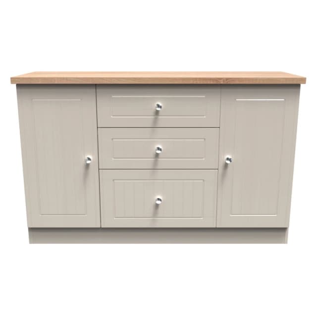 Ready Assembled 2 U Norton 2 Door 3 Drawer Sideboard (Ready Assembled) in Taupe Size: Large Taupe Unisex Large
