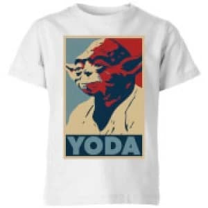 Star Wars Yoda Poster Kids T-Shirt - White - 9-10 Years